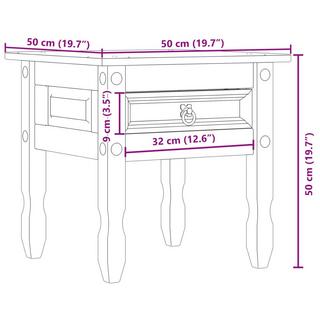 VidaXL tavolino Legno di pino  