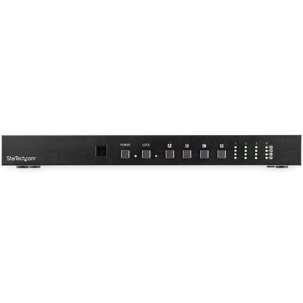 STARTECH  StarTech.com Matrice Switch HDMI 4x4 con controllo Audio e Ethernet - Switch Video HDMI 4K 60Hz - Splitter HDMI 2.0 montabile a rack con telecomando 