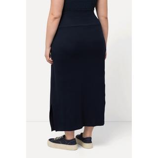 Ulla Popken Bellieva Gonna di jersey Taglio svasato Cintura elastica Spacchetti laterali  