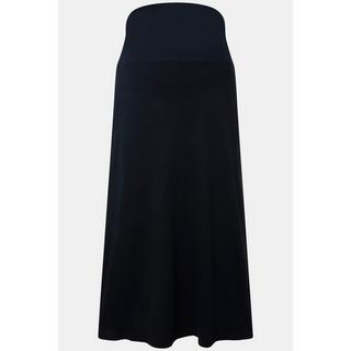 Ulla Popken Bellieva Gonna di jersey Taglio svasato Cintura elastica Spacchetti laterali  