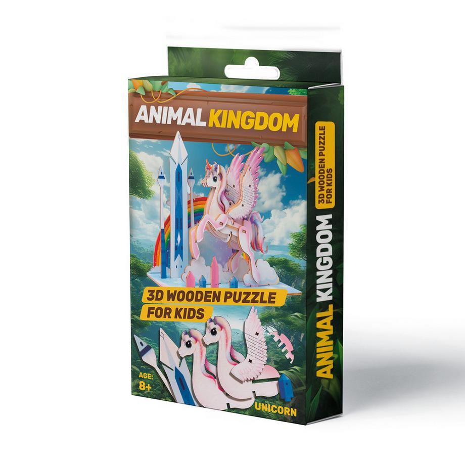 Escape Welt  Einhorn - 3D Holzmodell 