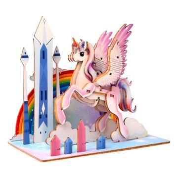 Licorne - modèle 3D en bois