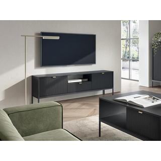 PASCAL MORABITO TV-Möbel mit 2 Türen, 1 Schublade & 1 Ablage - Schwarz - LIOUBA von Pascal MORABITO  