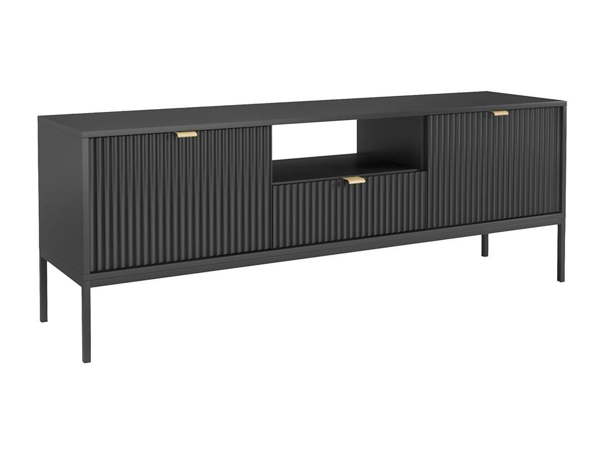 PASCAL MORABITO TV-Möbel mit 2 Türen, 1 Schublade & 1 Ablage - Schwarz - LIOUBA von Pascal MORABITO  