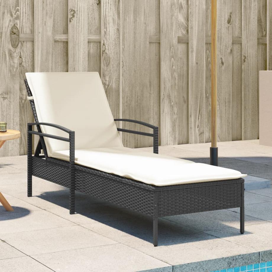VidaXL Chaise longue rotin synthétique  
