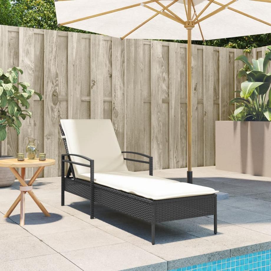 VidaXL Chaise longue rotin synthétique  