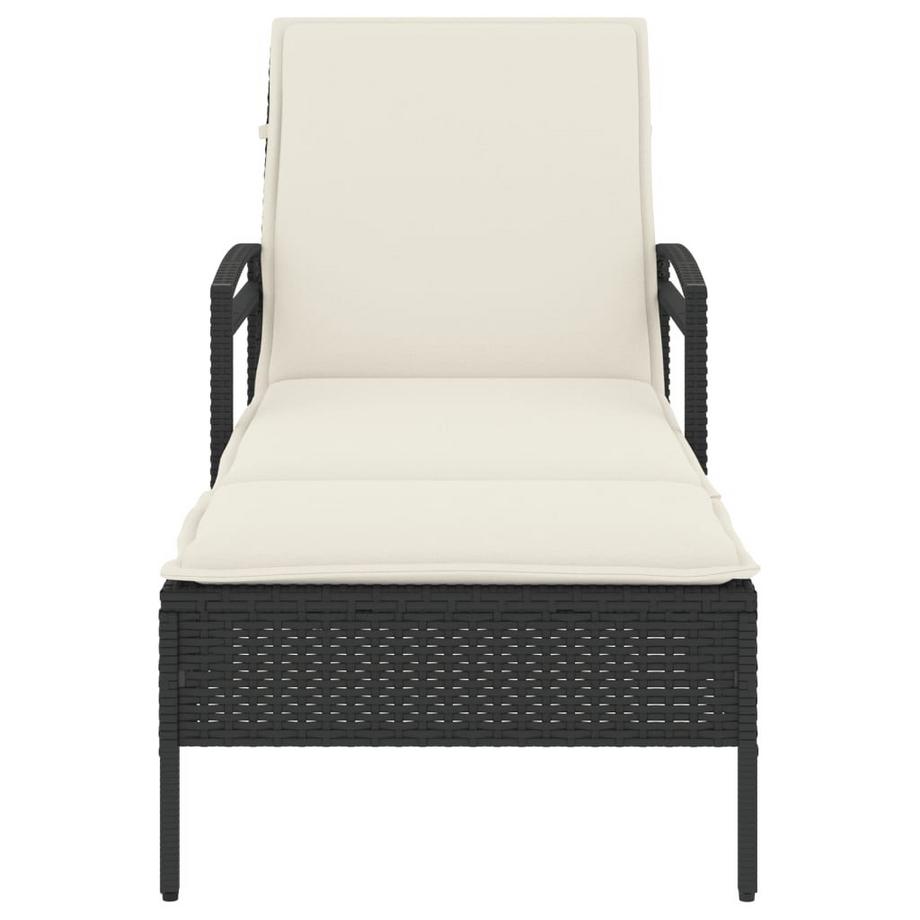 VidaXL Chaise longue rotin synthétique  