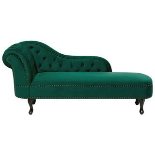 Beliani Chaise longue versione sinistra en Velluto Classico NIMES  