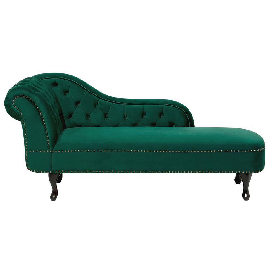 Chaise longue côté gauche en Velours Glamour NIMES