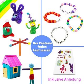 Activity-board  3000 pièces kit de bricolage enfants bricolage fournitures pour bricolage pipe cleaners googly eyes beads creative 