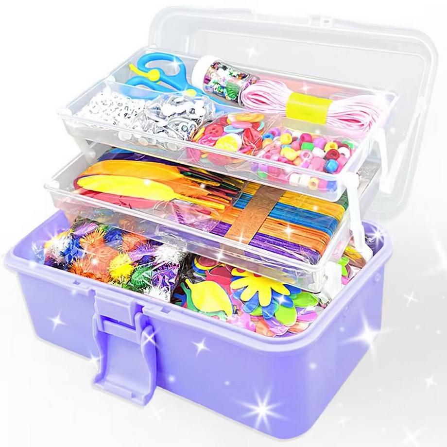 Activity-board  3000 Stück Bastelset Kinder DIY Kunsthandwerk Bastelbedarf zum Basteln Pfeifenreiniger Glupschaugen Perlen kreativ 