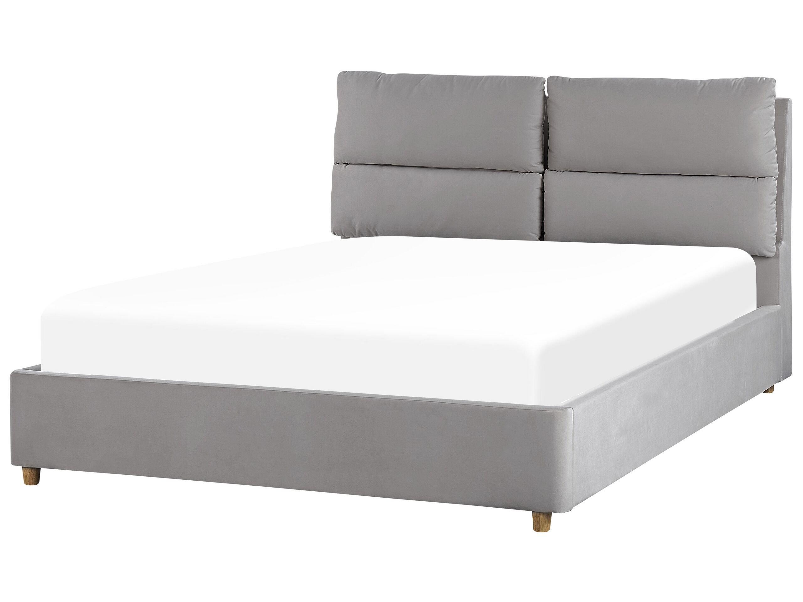 Beliani Bett mit Lattenrost aus Samtstoff Modern BATILLY  