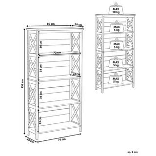 Beliani Bücherregal mit 4 Fächern aus MDF-Platte Modern FOSTER  