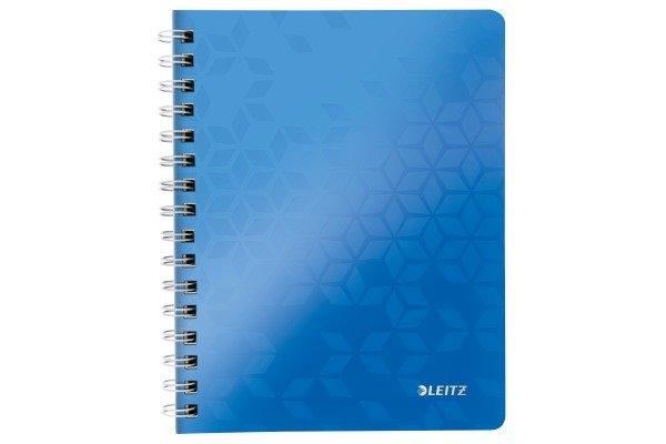 Leitz LEITZ Spiralbuch WOW PP A5 46390036 blau 80 Blatt  