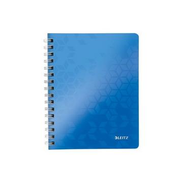 LEITZ Spiralbuch WOW PP A5 46390036 blau 80 Blatt