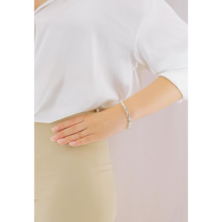 MUAU Schmuck  Bracelet Königskette Silber 925, 4.9mm, 19cm 