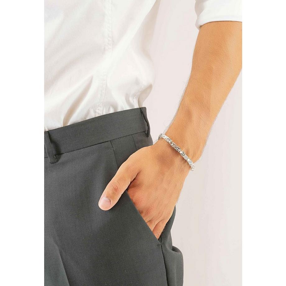 MUAU Schmuck  Bracelet Königskette Silber 925, 4.9mm, 19cm 