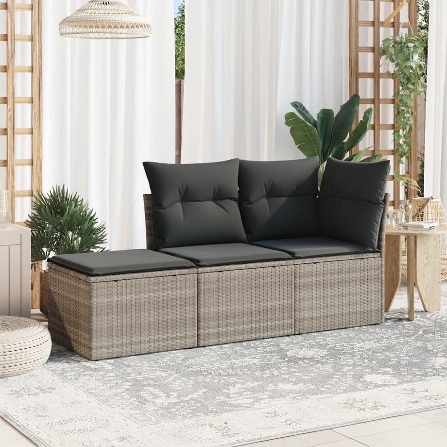VidaXL set divano da giardino Polirattan  