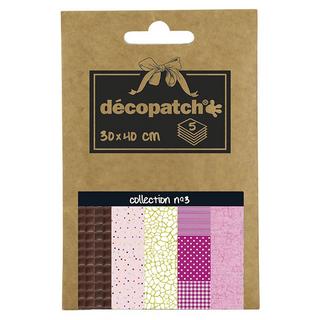 décopatch  Décopatch DP003O Kunstdruckpapier Kunstpapier 5 Blätter 