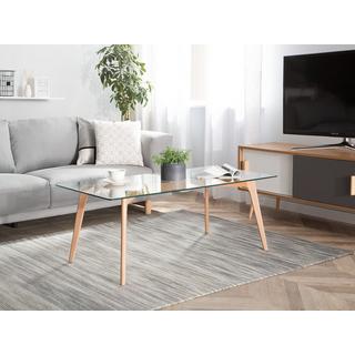 Beliani Couchtisch aus Glas Modern HUDSON  