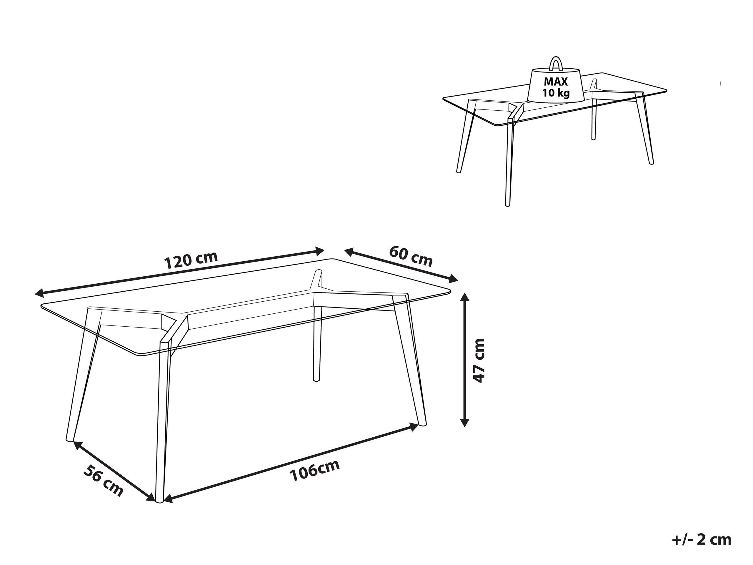 Beliani Table basse en Verre Moderne HUDSON  