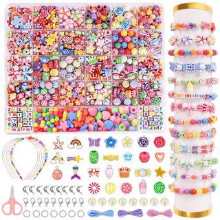 Activity-board  Perles pour Enfiler des Bijoux pour Enfants, ensemble de Perles Artisanales de Bricolage Bracelets Faites - vous des Colliers 