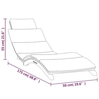 VidaXL Chaise longue teck  