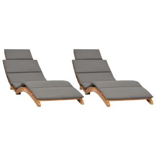 VidaXL Chaise longue teck  