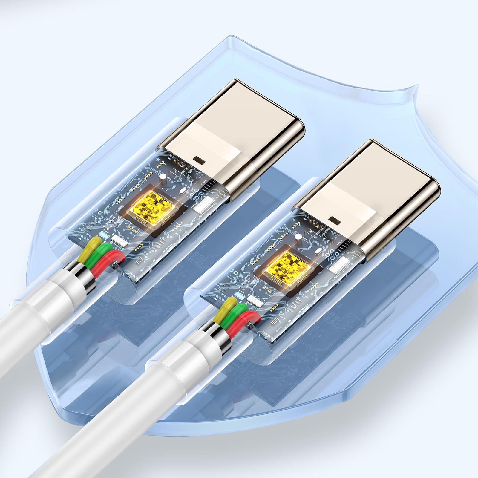 Avizar  USB-C Lade-/Übertragungskabel Weiß 
