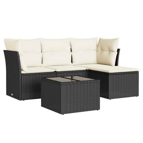 VidaXL set divano da giardino Polirattan  