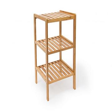 Mensola da bagno in bambù con 3 ripiani