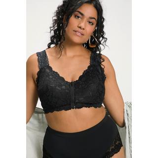 Ulla Popken  Bralette senza ferretto con pizzo e zip 