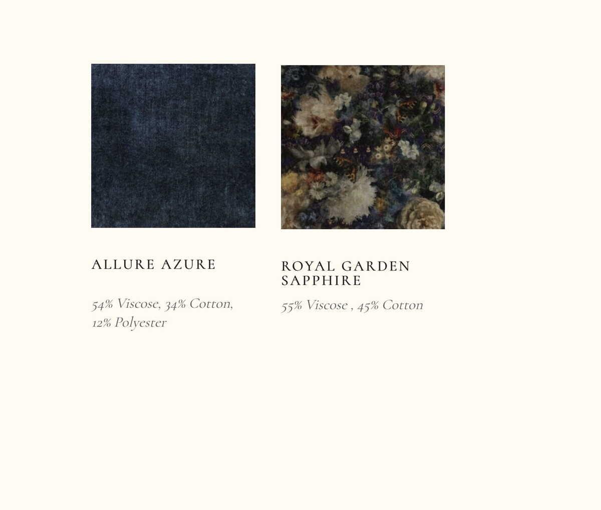 mutoni Ohrensessel Crawford Allure Azure Royal Garden Sapphire  