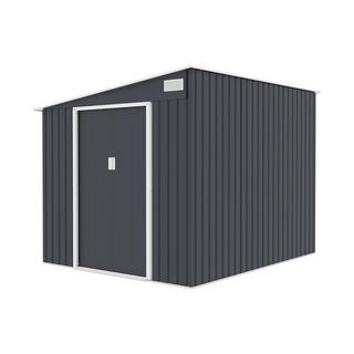 Vente-unique Casetta da giardino Metallo addossabile in Acciaio galvanizzato Antracite 4,97 m² - DAUSTIN  