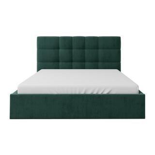 PASCAL MORABITO Lit coffre 140 x 190 cm - Tissu - Vert sapin - ELIAVA de Pascal Morabito  