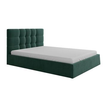 Letto con contenitore 140 x 190 cm Tessuto Verde abete  - ELIAVA di PASCAL MORABITO