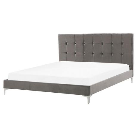 Beliani Bett mit Lattenrost aus Samtstoff Modern AMBERT  