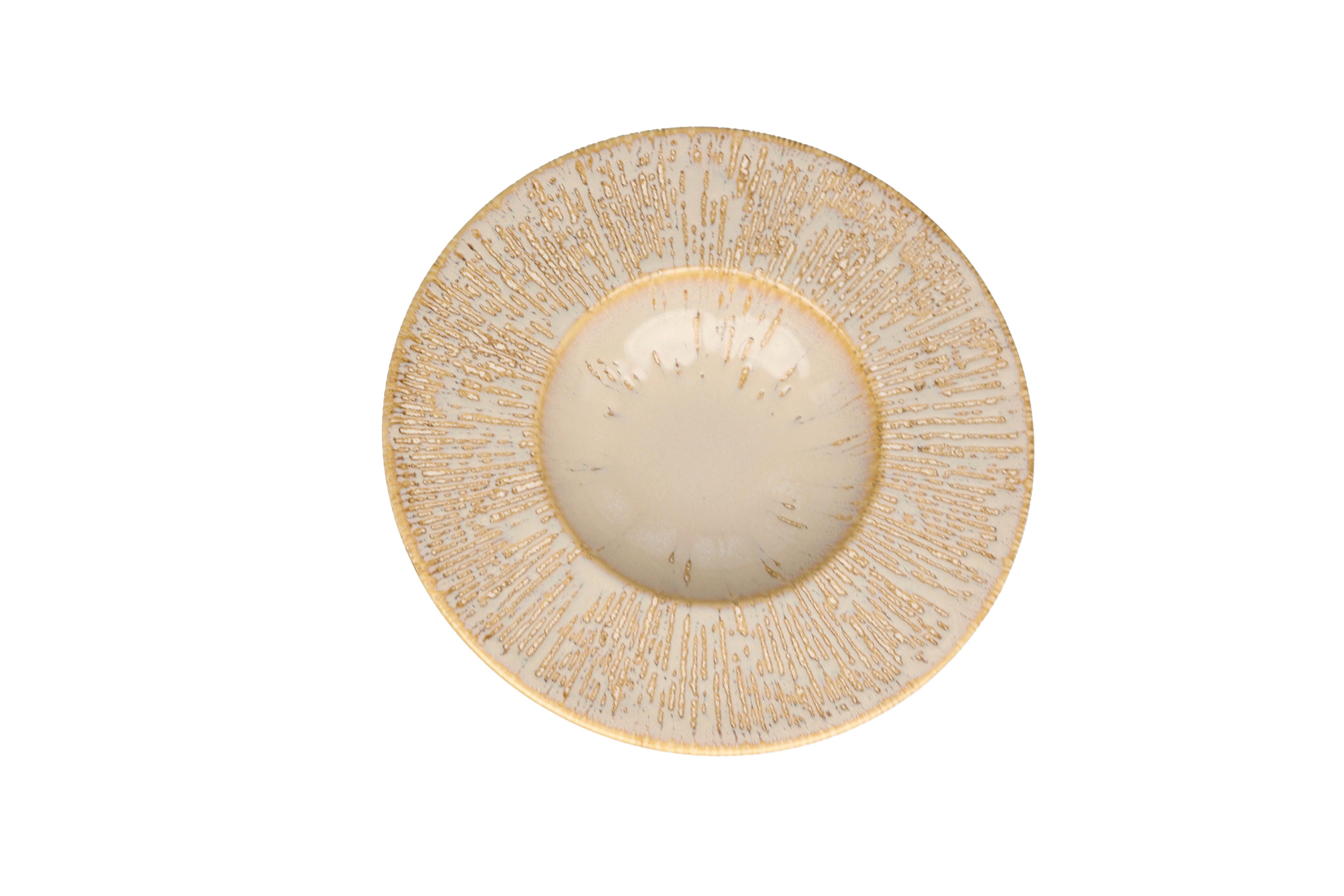 Bonna Assiette De Pâtes - Sand Snell -  Porcelaine - lot de 2  