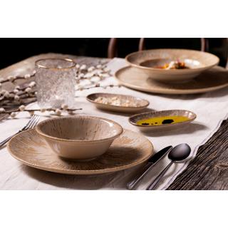 Bonna Assiette De Pâtes - Sand Snell -  Porcelaine - lot de 2  