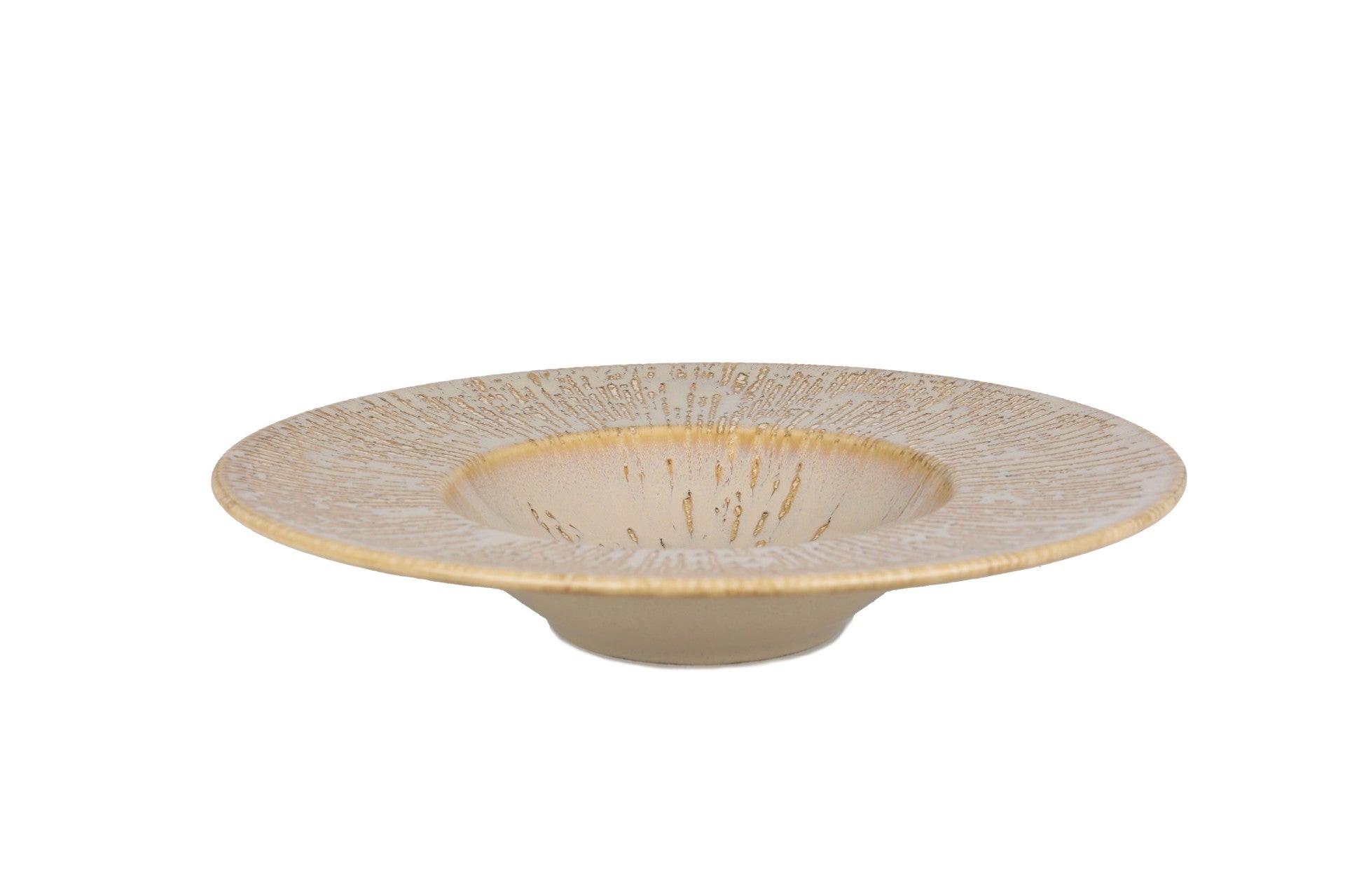 Bonna Assiette De Pâtes - Sand Snell -  Porcelaine - lot de 2  