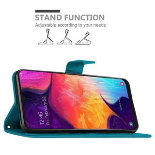 Cadorabo  Hülle für Samsung Galaxy A50 4G / A50s / A30s Blumen Design Magnetverschluss 