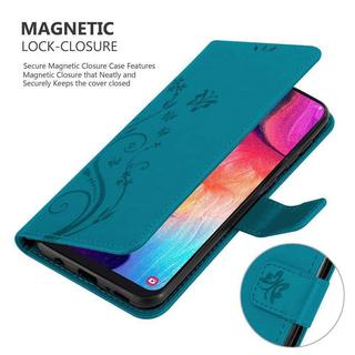 Cadorabo  Hülle für Samsung Galaxy A50 4G / A50s / A30s Blumen Design Magnetverschluss 