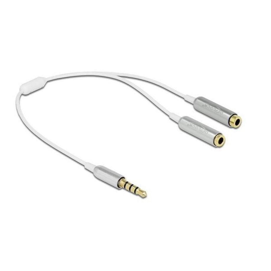 DeLock  Audio Splitter Klinkenstecker 3.5 mm 4 Pin  2 x Klinkenbuchse 3.5 mm 4 Pin 