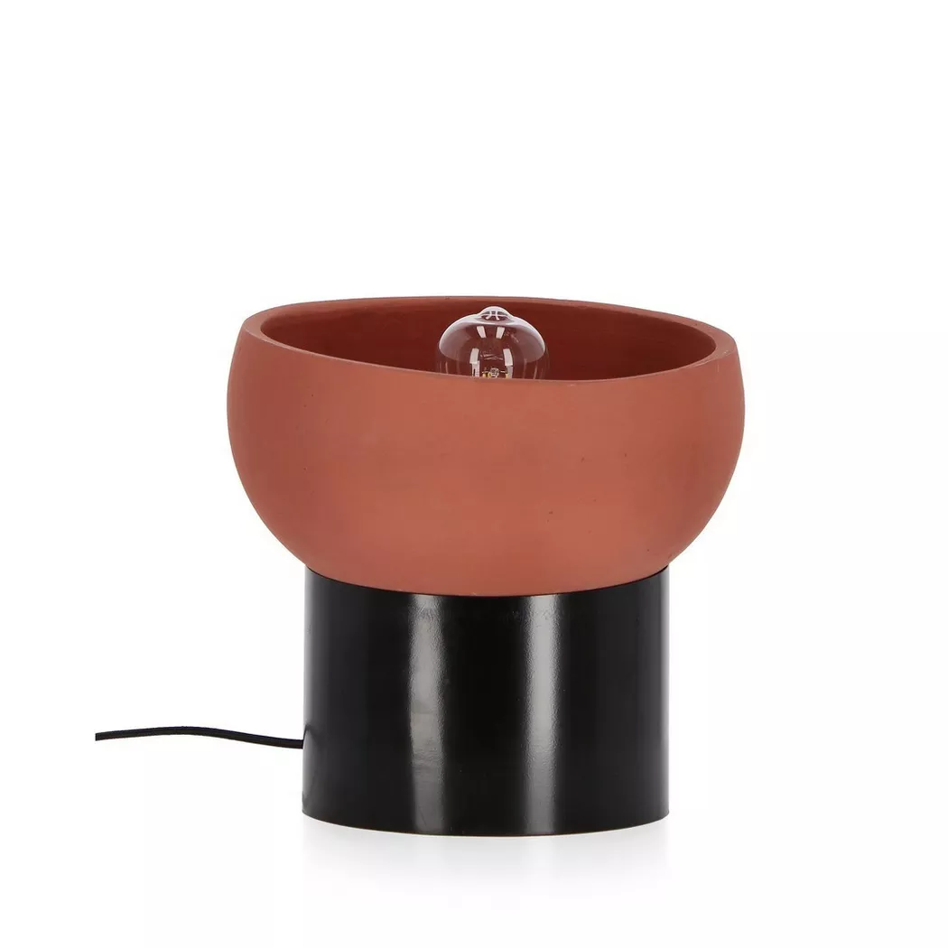 mutoni lifestyle – Tischleuchte Mandya terrakotta-schwarz 33, One Size