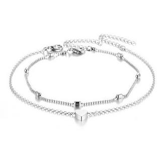 eStore  Bracelet de cheville, 2x - Argent 