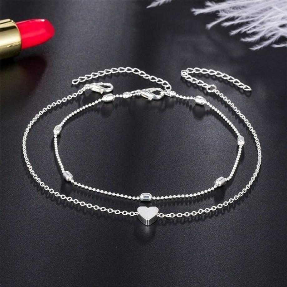 eStore  Bracciale alla caviglia, 2x - Argento 