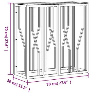 VidaXL Table console acier inoxydable  