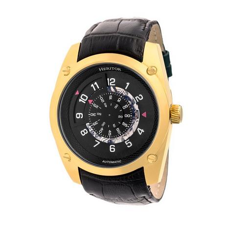 Heritor Automatic  Heritor Automatic Daniels Montre semi-squelette avec bracelet en cuir 