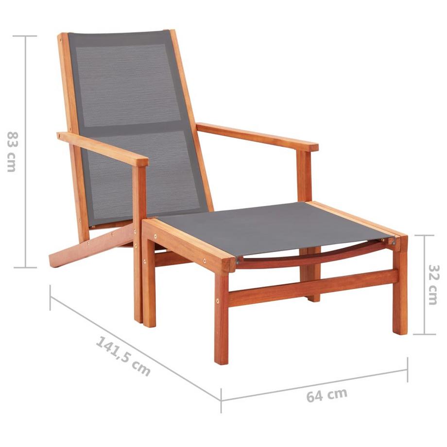VidaXL Chaise de jardin tissu  