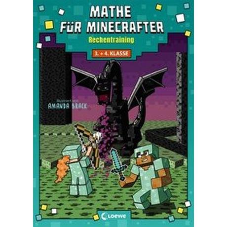 Mathe für Minecrafter - Rechentraining Loewe Lernen und Rätseln (Hrsg.); Brack, Amanda (Illustrationen) Copertina rigida 